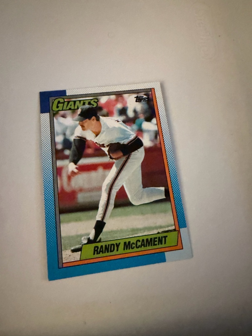 1990 topps Randy mccament giants baseball card